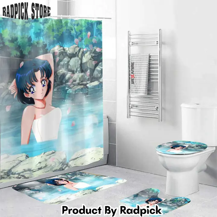 Sailor moon girls hot spring sailor mercury ami mizuno combo bathroom set   rp0205818